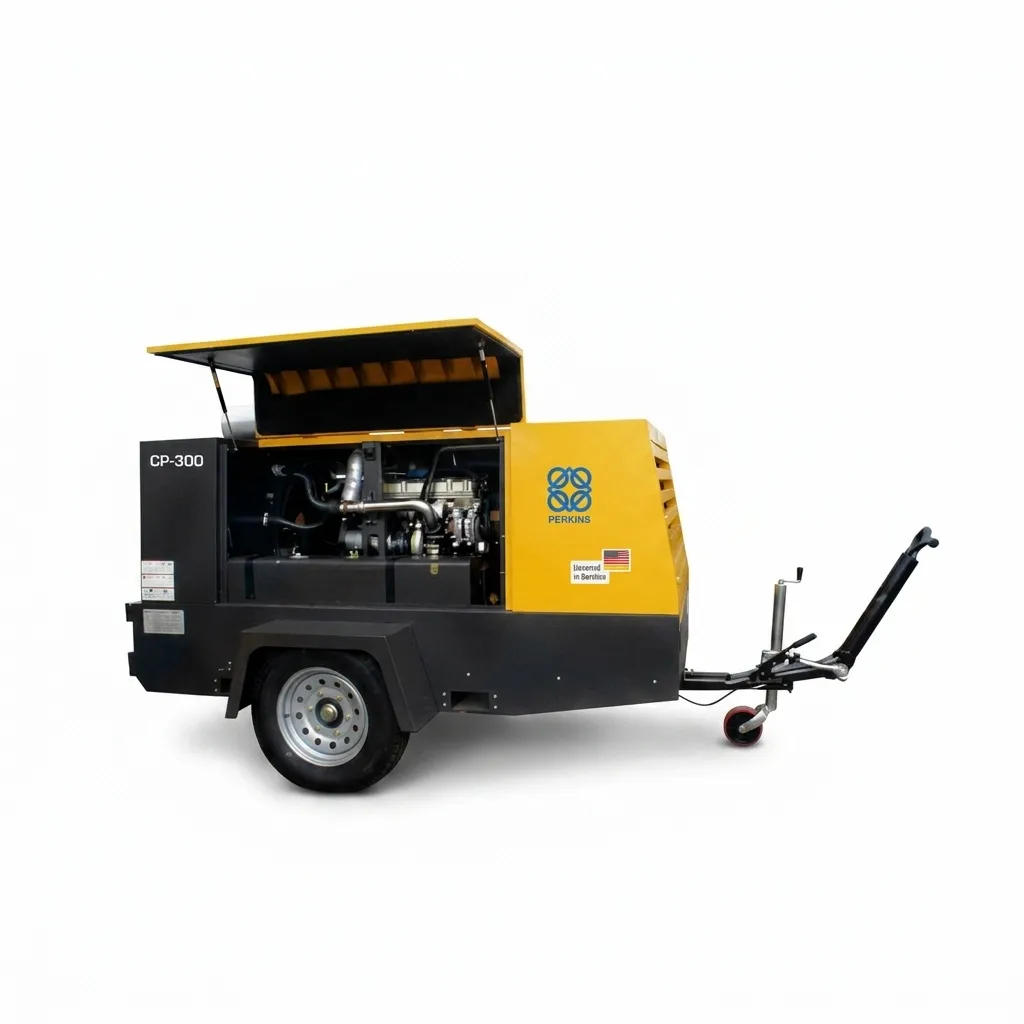 Compresor de Aire 300 CFM con motor PERKINS